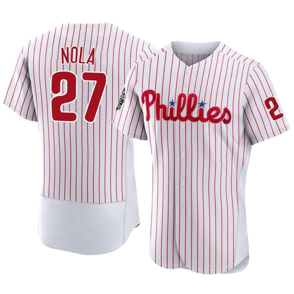 Men's Aaron Nola Philadelphia Phillies Authentic White 2022 World Series Home Jersey