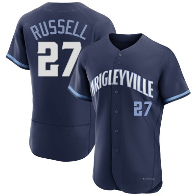 Men's Addison Russell Chicago Cubs Authentic Navy 2021 City Connect Jersey