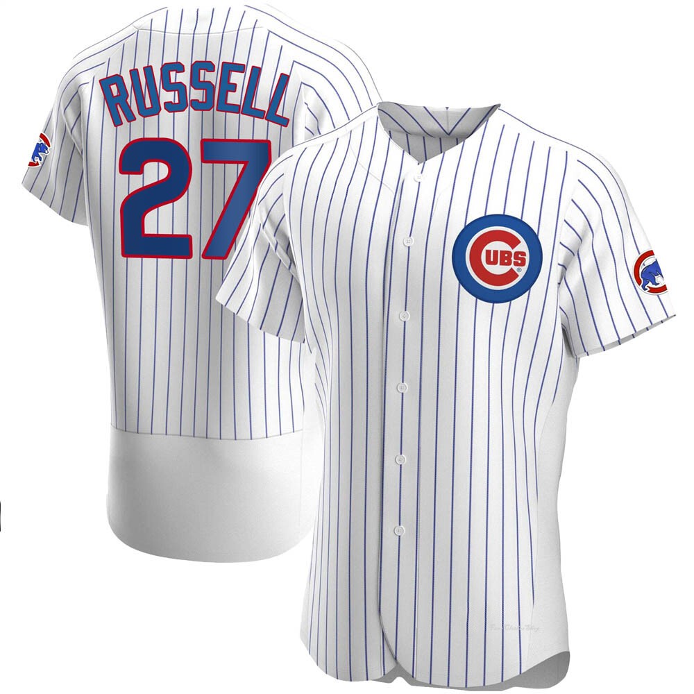 Men's Addison Russell Chicago Cubs Authentic White Home Jersey
