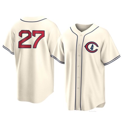 Men's Addison Russell Chicago Cubs Replica Cream 2022 Field Of Dreams Jersey