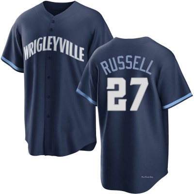 Men's Addison Russell Chicago Cubs Replica Navy 2021 City Connect Jersey