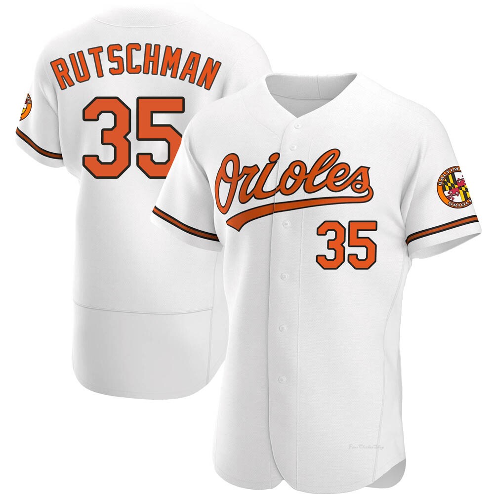 Men's Adley Rutschman Baltimore Orioles Authentic White Home Jersey