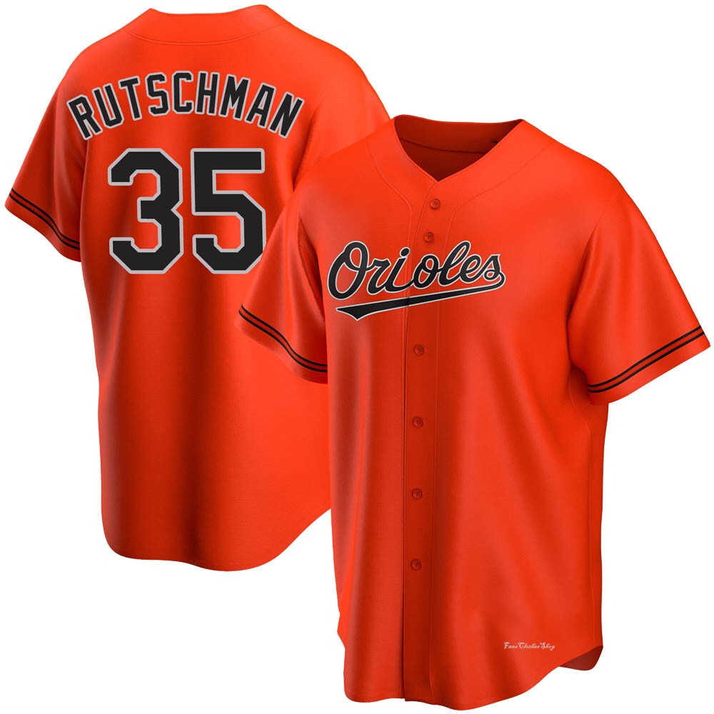 Men's Adley Rutschman Baltimore Orioles Replica Orange Alternate Jersey