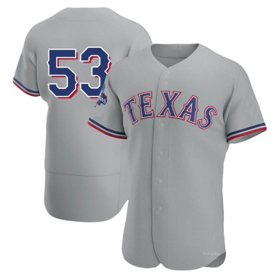Men's Adolis Garcia Texas Rangers Authentic Gray Road 2023 World Series Champions Jersey