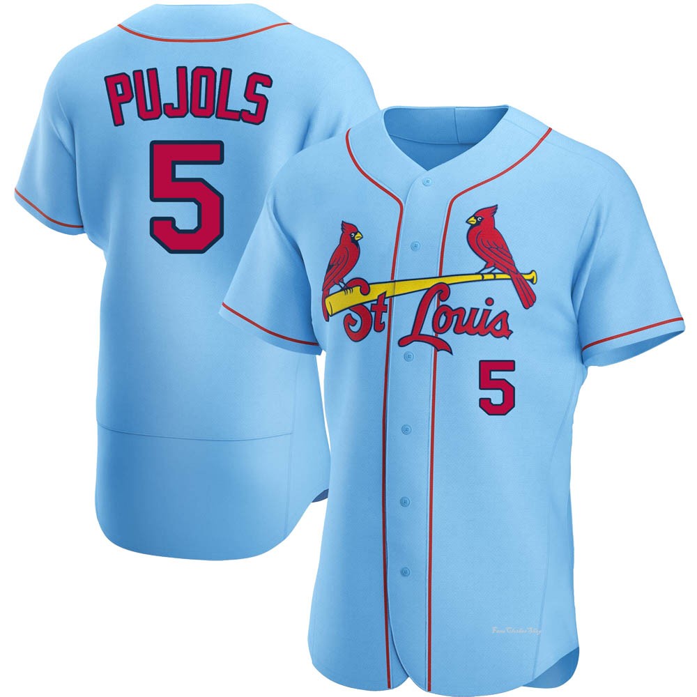 Men's Albert Pujols St. Louis Cardinals Authentic Light Blue Alternate ...