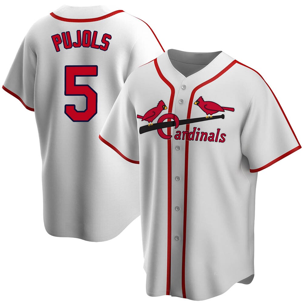 Men's Albert Pujols St. Louis Cardinals White Home Cooperstown Collection Jersey