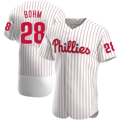 Men's Alec Bohm Philadelphia Phillies Authentic White Home Jersey