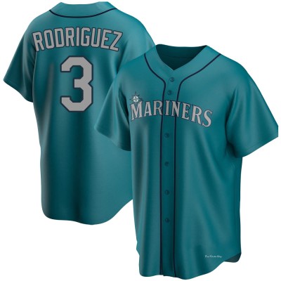 Men's Alex Rodriguez Seattle Mariners Replica Aqua Alternate Jersey