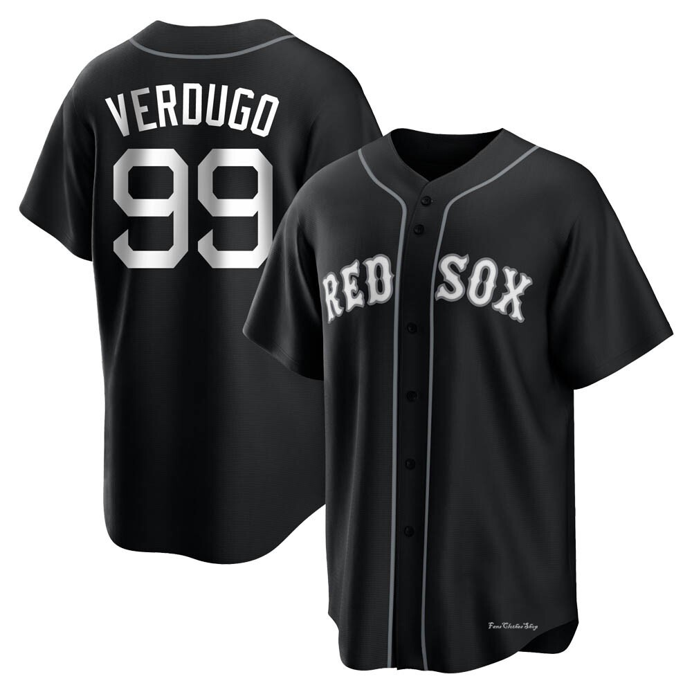 Men's Alex Verdugo Boston Red Sox Replica Black/White Jersey