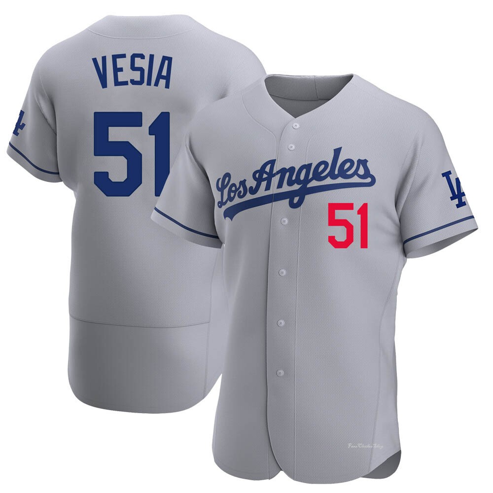 Men's Alex Vesia Los Angeles Dodgers Authentic Gray Away Jersey