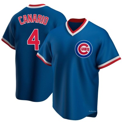 Men's Alexander Canario Chicago Cubs Replica Royal Road Cooperstown Collection Jersey
