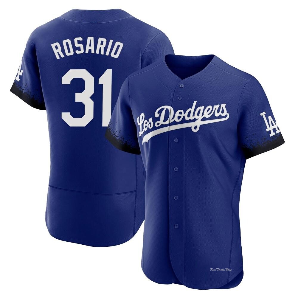 Men's Amed Rosario Los Angeles Dodgers Authentic Royal 2021 City Connect Jersey
