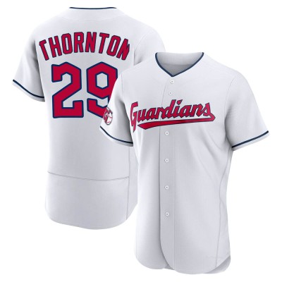 Men's Andre Thornton Cleveland Guardians Authentic White Home Jersey