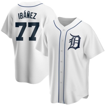 Men's Andy Ibanez Detroit Tigers Replica White Home Jersey