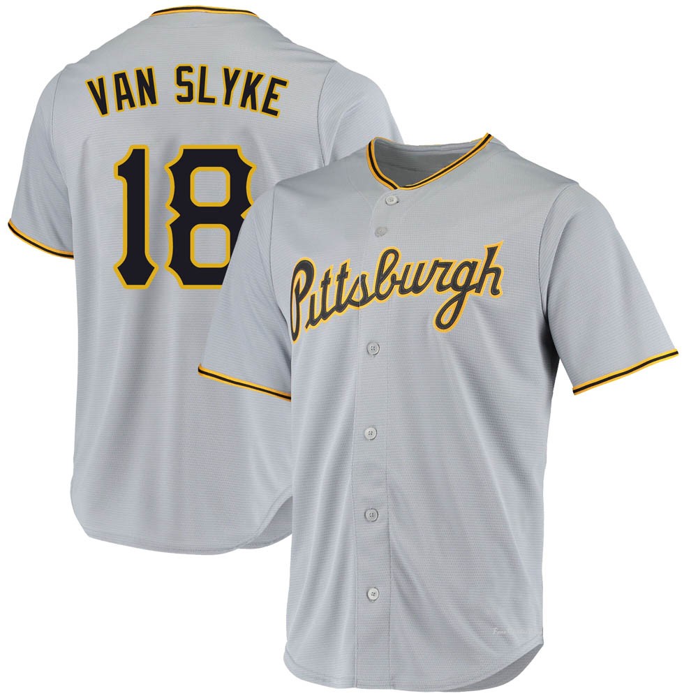 Men's Andy Van Slyke Pittsburgh Pirates Replica Gray Road Jersey