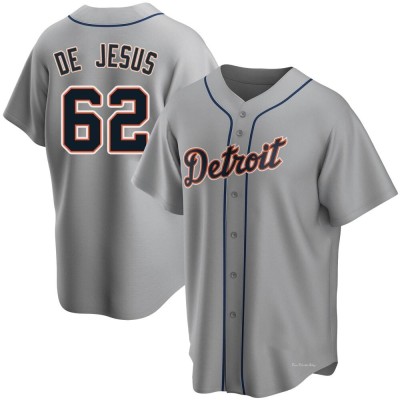 Men's Angel De Jesus Detroit Tigers Replica Gray Road Jersey