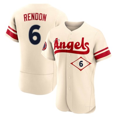 Men's Anthony Rendon Los Angeles Angels Authentic Cream 2022 City Connect Jersey