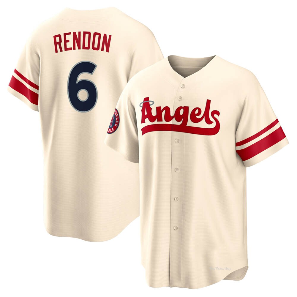 Men's Anthony Rendon Los Angeles Angels Replica Cream 2022 City Connect Jersey