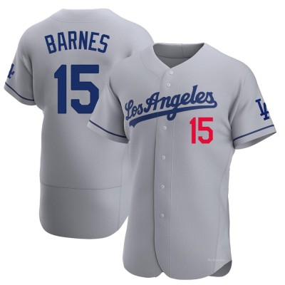 Men's Austin Barnes Los Angeles Dodgers Authentic Gray Away Jersey