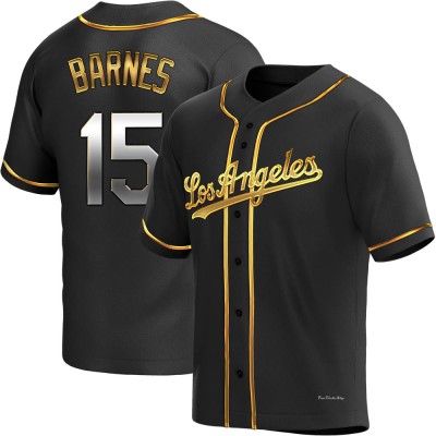 Men's Austin Barnes Los Angeles Dodgers Replica Black Golden Alternate Jersey