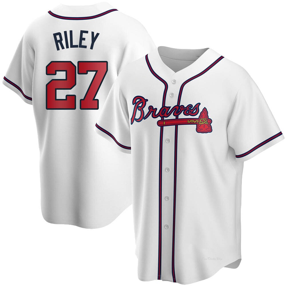 Men's Austin Riley Atlanta Braves Replica White Home Jersey
