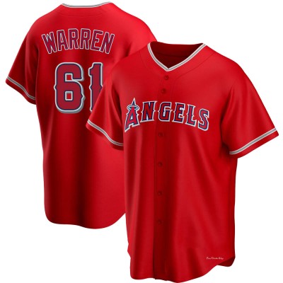 Men's Austin Warren Los Angeles Angels Replica Red Alternate Jersey
