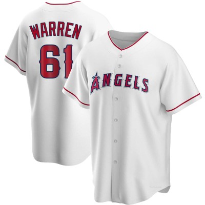 Men's Austin Warren Los Angeles Angels Replica White Home Jersey