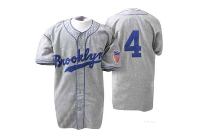 Men's Babe Herman Los Angeles Dodgers Authentic Grey 1945 Throwback Jersey