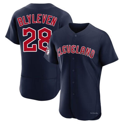 Men's Bert Blyleven Cleveland Guardians Authentic Navy Alternate Jersey