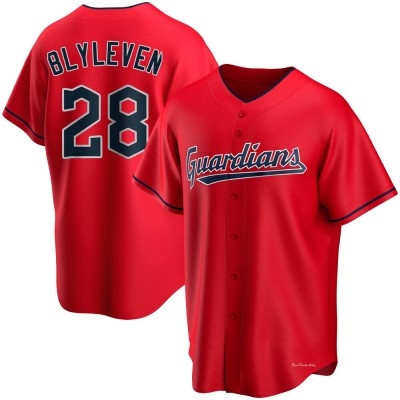 Men's Bert Blyleven Cleveland Guardians Replica Red Alternate Jersey