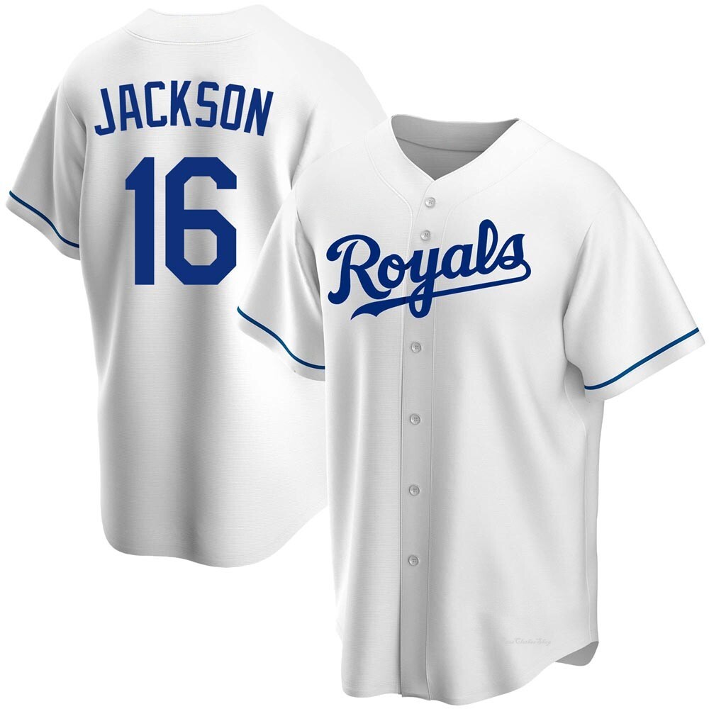 Men's Bo Jackson Kansas City Royals Replica White Home Jersey