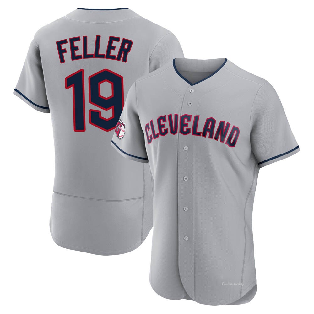 Men's Bob Feller Cleveland Guardians Authentic Gray Road Jersey
