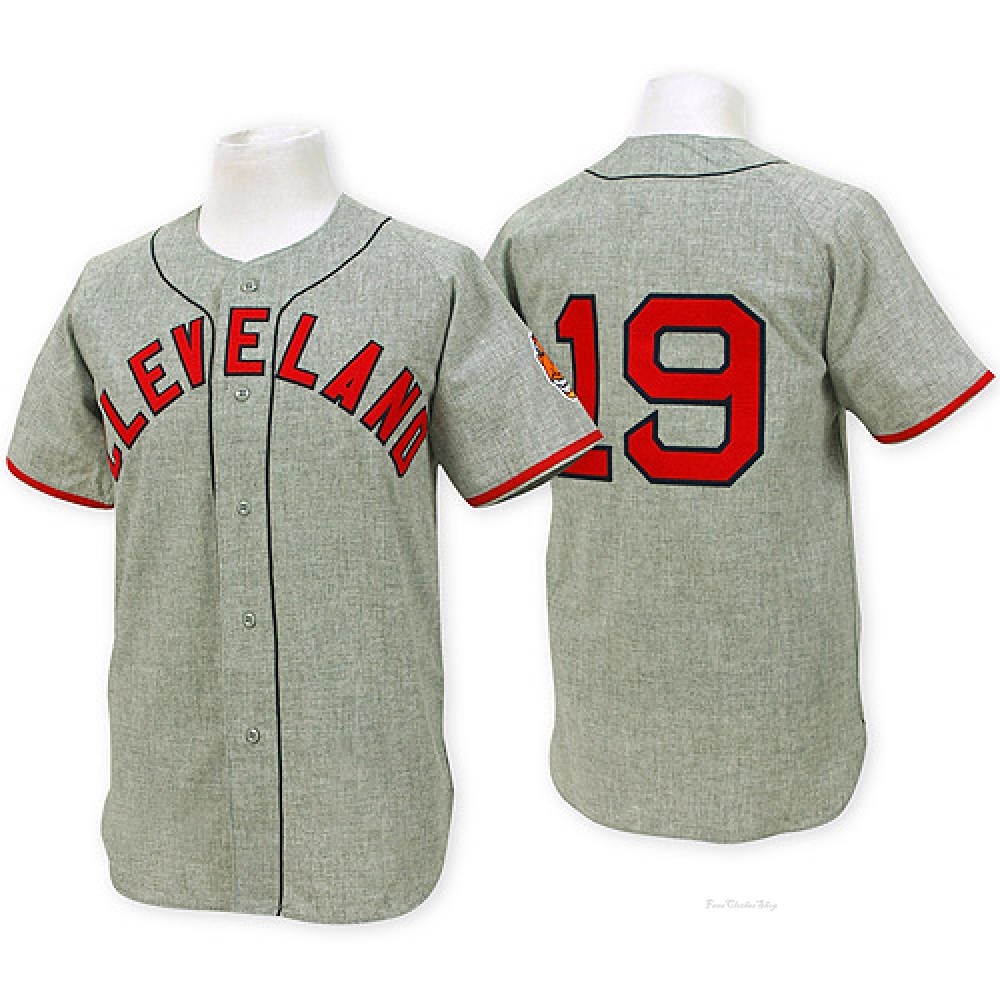 Men's Bob Feller Cleveland Guardians Replica Grey Throwback Jersey