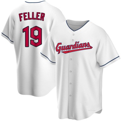 Men's Bob Feller Cleveland Guardians Replica White Home Jersey
