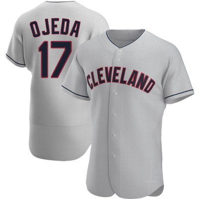Men's Bob Ojeda Cleveland Guardians Authentic Gray Road Jersey