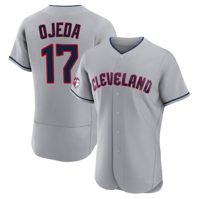 Men's Bob Ojeda Cleveland Guardians Authentic Gray Road Jersey