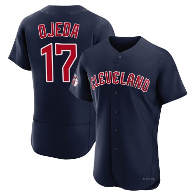 Men's Bob Ojeda Cleveland Guardians Authentic Navy Alternate Jersey
