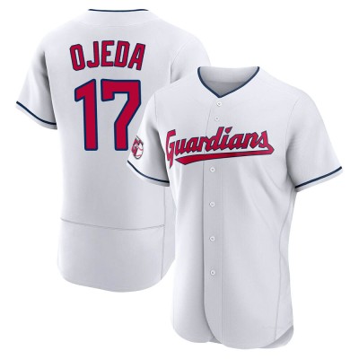 Men's Bob Ojeda Cleveland Guardians Authentic White Home Jersey