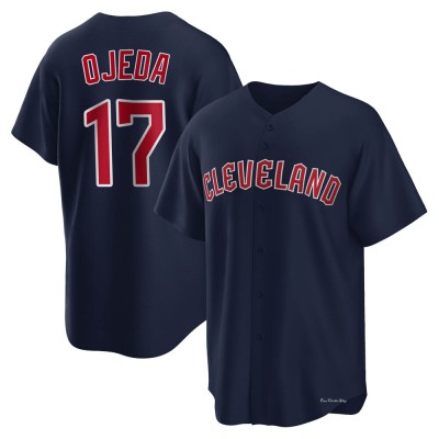 Men's Bob Ojeda Cleveland Guardians Replica Navy Alternate Jersey