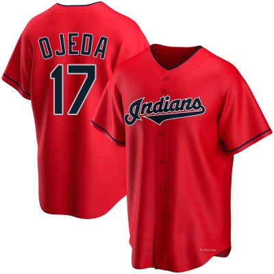Men's Bob Ojeda Cleveland Guardians Replica Red Alternate Jersey