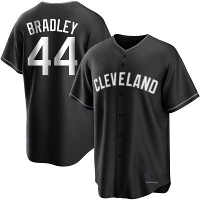 Men's Bobby Bradley Cleveland Guardians Replica Black/White Jersey