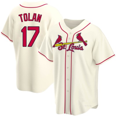 Men's Bobby Tolan St. Louis Cardinals Replica Cream Alternate Jersey