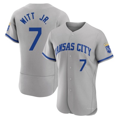 Men's Bobby Witt Jr. Kansas City Royals Authentic Gray 2022 Road Jersey