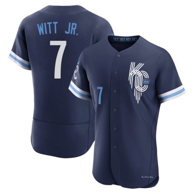 Men's Bobby Witt Jr. Kansas City Royals Authentic Navy 2022 City Connect Jersey