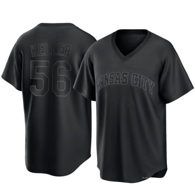 Men's Brad Keller Kansas City Royals Replica Black Pitch Fashion Jersey