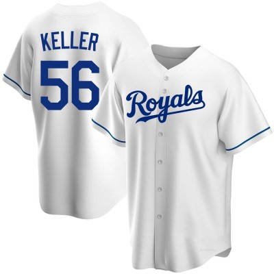 Men's Brad Keller Kansas City Royals Replica White Home Jersey