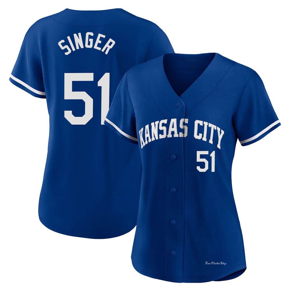 Men's Brady Singer Kansas City Royals Replica Royal 2022 Alternate Jersey