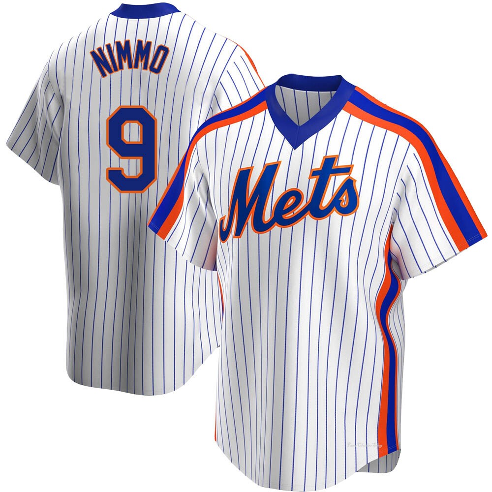 Men's Brandon Nimmo New York Mets Replica White Home Cooperstown Collection Jersey