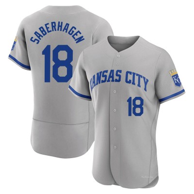 Men's Bret Saberhagen Kansas City Royals Authentic Gray 2022 Road Jersey