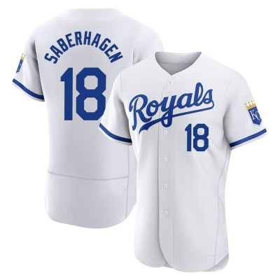 Men's Bret Saberhagen Kansas City Royals Authentic White 2022 Home Jersey